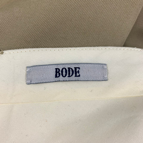 BODE Size 26 Khaki Cotton High Waisted Casual Pants