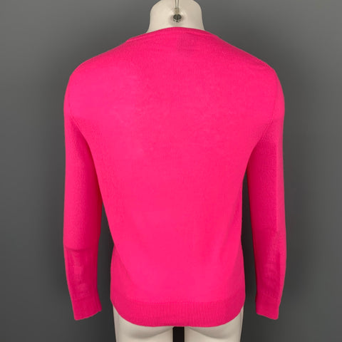 NICK WOOSTER x PAUL SHARK Size M Pink Cashmere / Nylon Crew-Neck Pullover