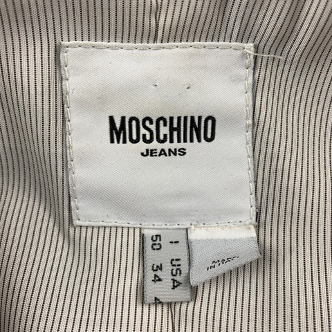 MOSCHINO JEANS Size M Olive Wool Double Breasted Epaulette Coat