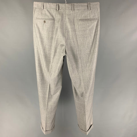 ROYAL CLASSIC Size 36 Light Gray Heather Flat Front Dress Pants