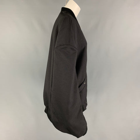 FRANKIE SHOP Chaqueta bomber extragrande de poliéster negra Talla única