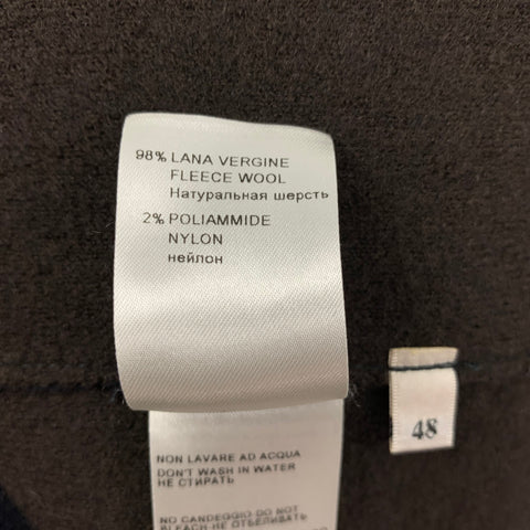 FALCONERI Talla 38 Abrigo deportivo de nailon y lana azul marino con un solo botonadura