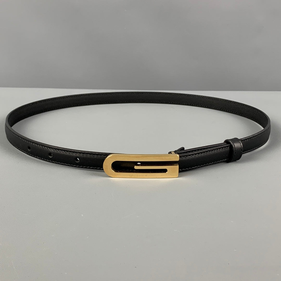 GUCCI Waist Size 30 Black Leather Belt