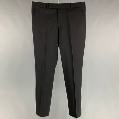 BAND OF OUTSIDERS Taille 30 Pantalon habillé en laine noire Zip Fly