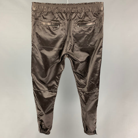 DIOR by Kim Jones Size L Grey Gunmetal Polyamide Drawstring Casual Pants