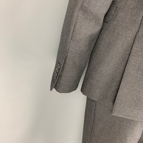 CALVIN KLEIN COLLECTION Size 42 Charcoal Wool Notch Lapel Suit