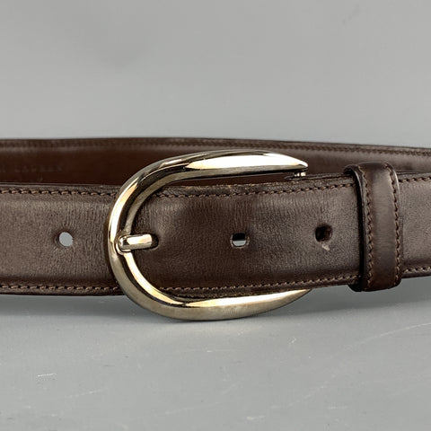 RALPH LAUREN Solid Size 32 Brown Leather Belt