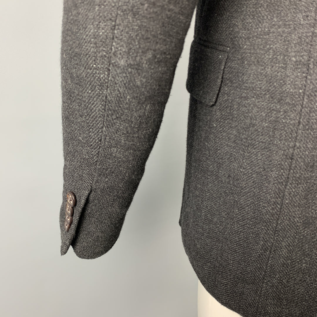 POLO by RALPH LAUREN Size 40 Charcoal Wool Notch Lapel Sport Coat