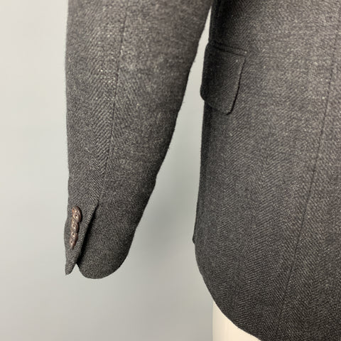 POLO by RALPH LAUREN Size 40 Charcoal Wool Notch Lapel Sport Coat