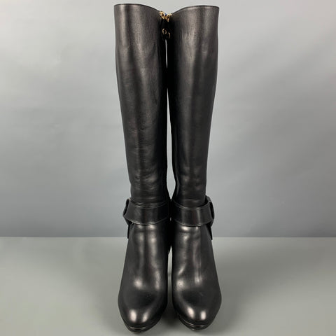 LOUIS VUITTON Taille 7 Bottes à plateforme noires