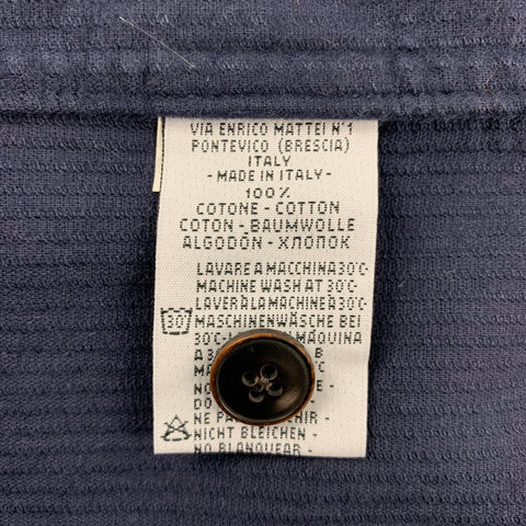 TINTORIA MATTEI Size XL Navy Corduroy Cotton Shirt Jacket
