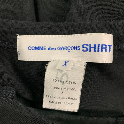 COMME des GARCONS SHIRT Size One Size Black Cotton Cutout T-shirt