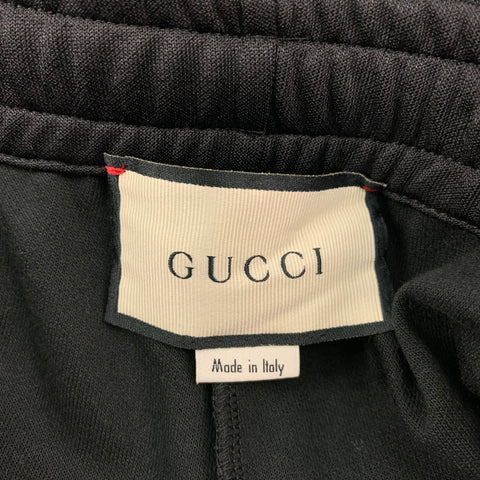 GUCCI Size L Black Polyester / Cotton Elastic Waistband Shorts