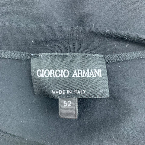 GIORGIO ARMANI Size L Black Viscose Crew-Neck T-shirt