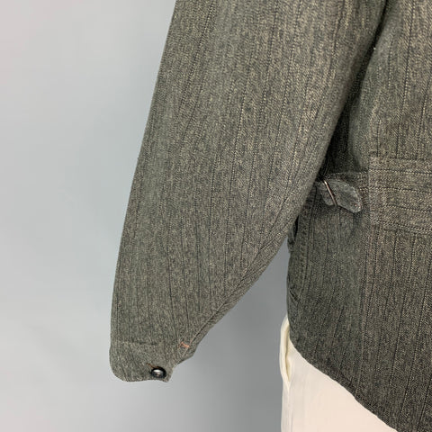 RRL by RALPH LAUREN Size XL Dark Olive Textured Cotton Jacket