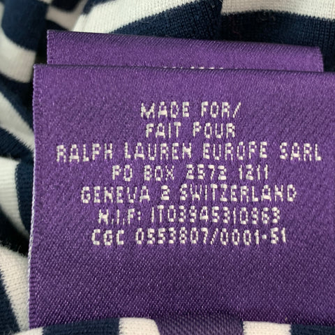 RALPH LAUREN Size XL Navy White Stripe Cotton Crew-Neck T-shirt