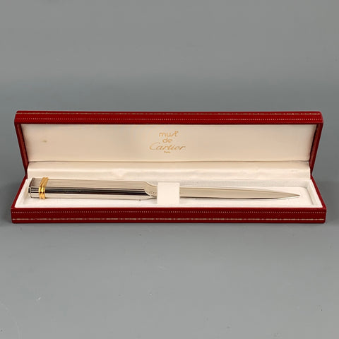 CARTIER "Must de Cartier" Ouvre-lettre en métal argenté