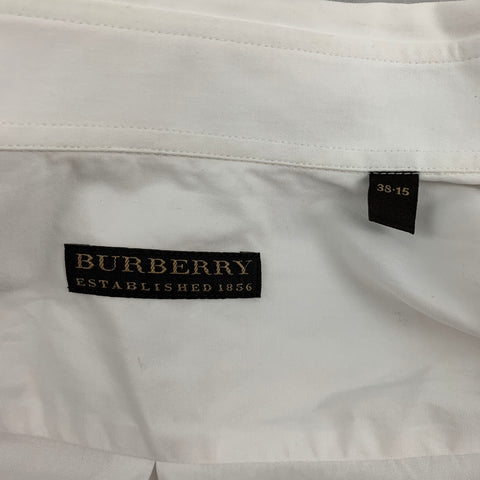 BURBERRY PRORSUM Size S White Cotton Button Down Long Sleeve Shirt