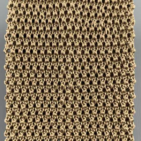 BUDD Light Taupe Silk Textured Knit Tie