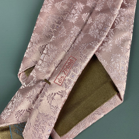 BRIONI Pink Jacquard Silk Neck Tie