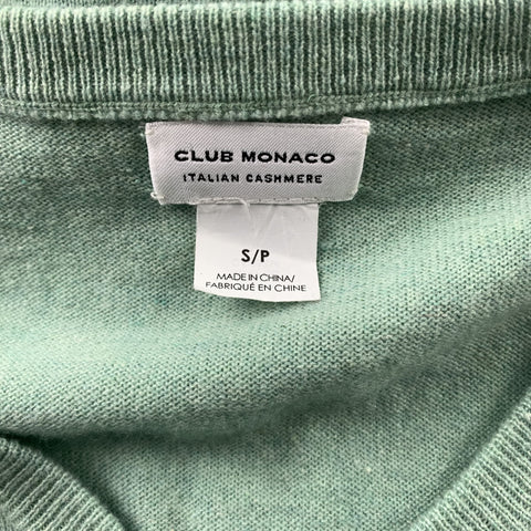CLUB MONACO Size S Mint Green Cashmere V-Neck Pullover