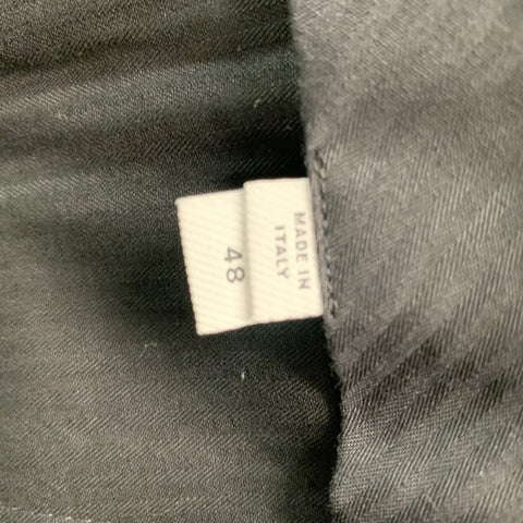 BURBERRY Size 32 Black Embellishment Wool  Mohair Tuxedo Dress Pants