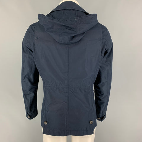BRUNELLO CUCINELLI Size 36 Navy Cotton Hooded Jacket