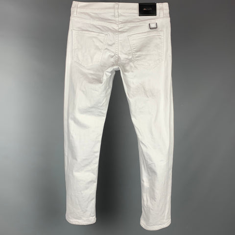 BELSTAFF Size 30 Off White Denim Zip Fly Jeans