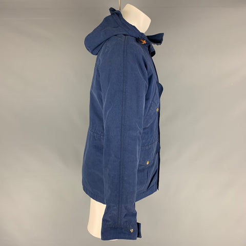 MANIFATTURA CECCARELLI Chest Size 40 Size 40 Blue Cotton / Nylon Hooded Jacket