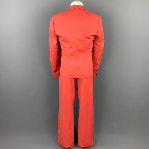 VERSUS by GIANNI VERSACE Size 40 Coral Virgin Wool Notch Lapel Suit