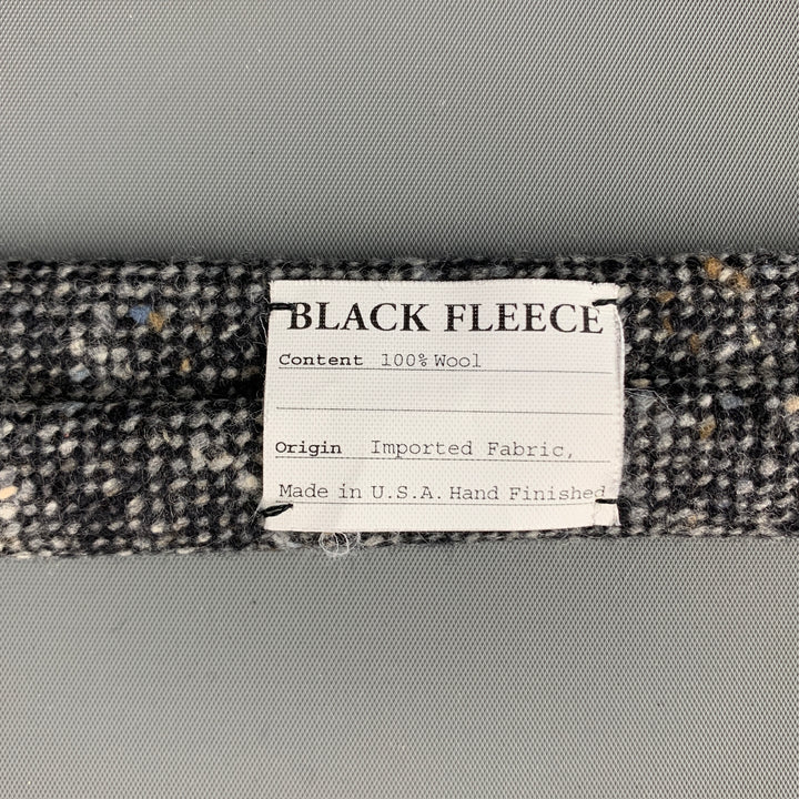 BLACK FLEECE Grey Cream Nailhead Wool Tie