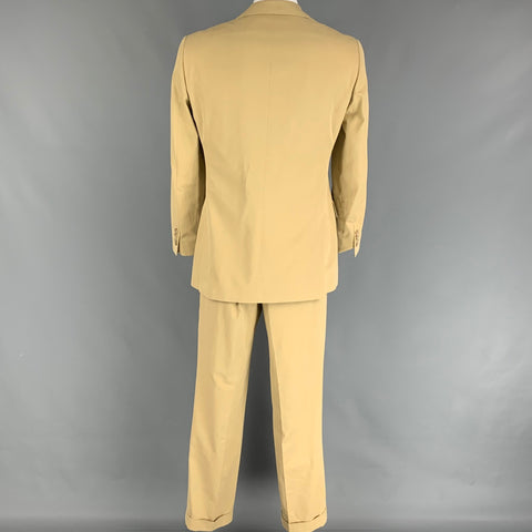 POLO by RALPH LAUREN Size 46 Beige Cotton Notch Lapel Suit