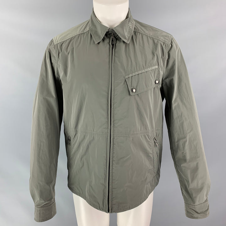 BELSTAFF Size M Gray Polyester Zip Jacket
