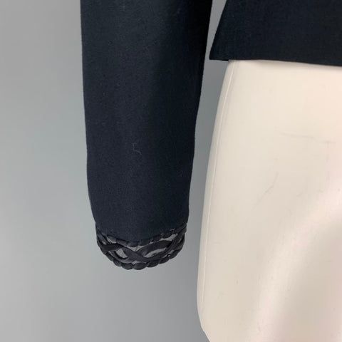 CHRISTIAN DIOR Taille 10 Veste en lin viscose marine Blazer