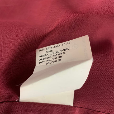 ARMANI COLLEZIONI Taille 8 Veste Payettes Snaps en soie rouge