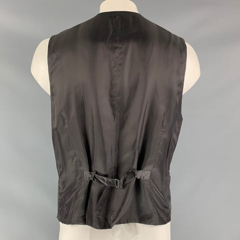 DOLCE & GABBANA Size 46 Nailhead Wool Buttoned Grey Vest