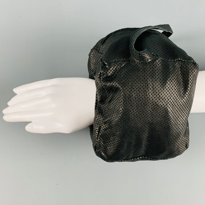 LIDIJA KOLOVRAT Black Perforated Leather Wristlet Bag