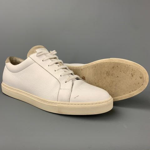 BRUNELLO CUCINELLI Taille 13 Baskets basses en cuir blanc