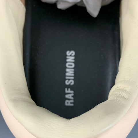RAF SIMONS Size 11 Beige Leather Low Top Sneakers