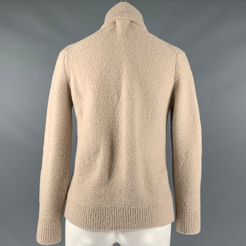 JENNI KAYNE Size S Beige Merino Wool Blend 1/4 Zip Sweater