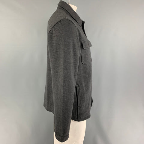 BILLY REID Size L Gray Cotton Polyester Shirt Jacket