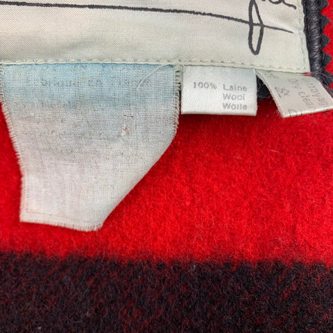 Vintage JEAN-CHARLES DE CASTELBAJAC Size One Size Red Black Wool Two Tone Oversized Coat