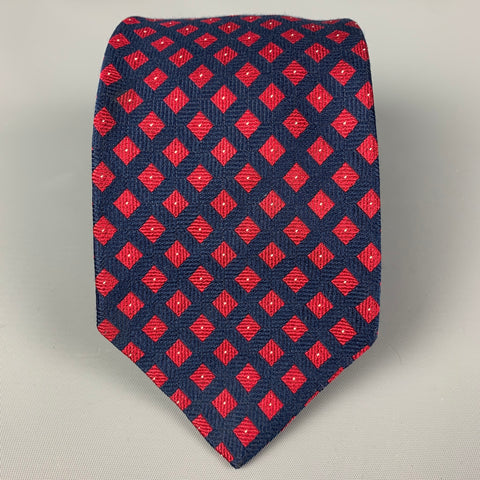 ROSENTHAL Navy Red Rhombus Silk Tie