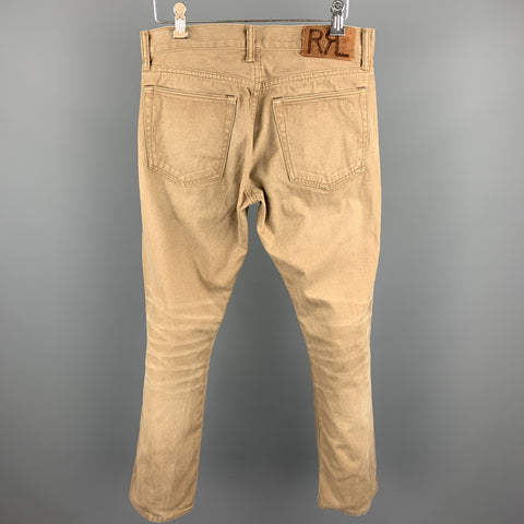 RRL by RALPH LAUREN Size 29 Tan Cotton Button Fly Casual Pants