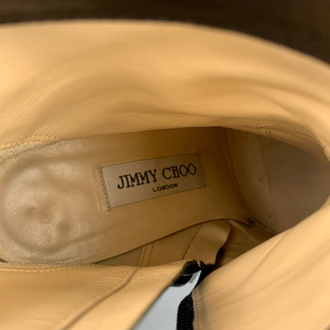 JIMMY CHOO Talla 8.5 Botines de cuero negro