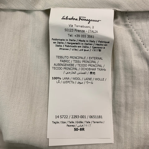 SALVATORE FERRAGAMO Size 32 Black White Plaid Wool Zip Fly Dress Pants