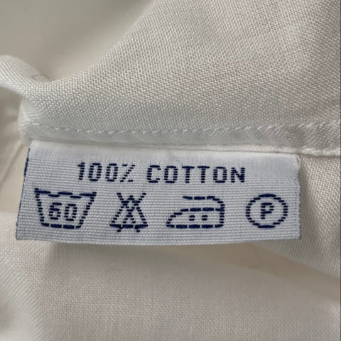 BRIONI Size 38 White Cotton Pleated Long Sleeve Tuxedo Shirt