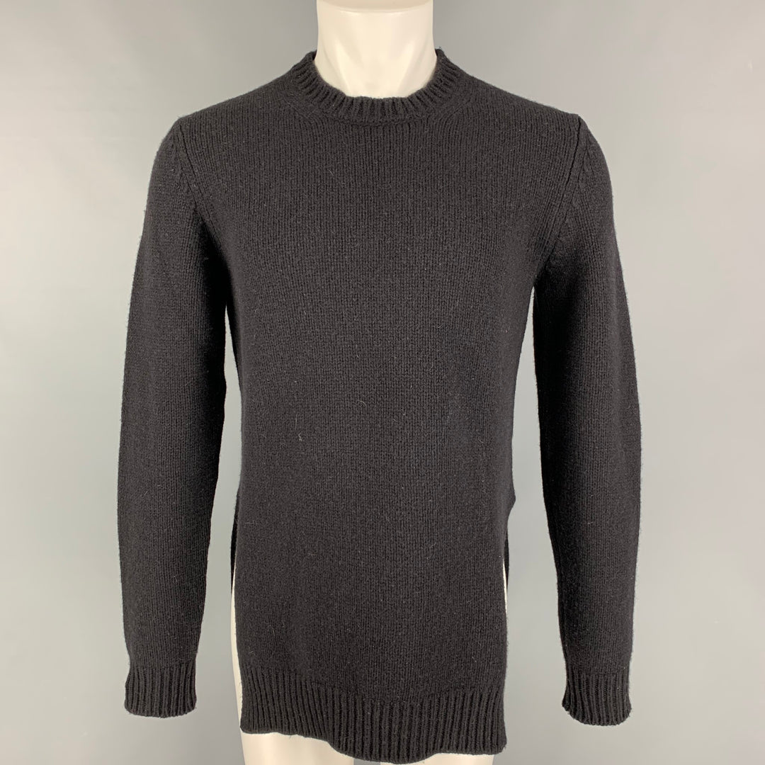 COMME des GARCONS Size S Black Solid Wool Crew-Neck Sweater