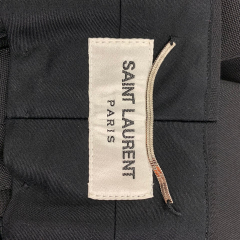 SAINT LAURENT Size 34 Black Wool Tuxedo Dress Pants