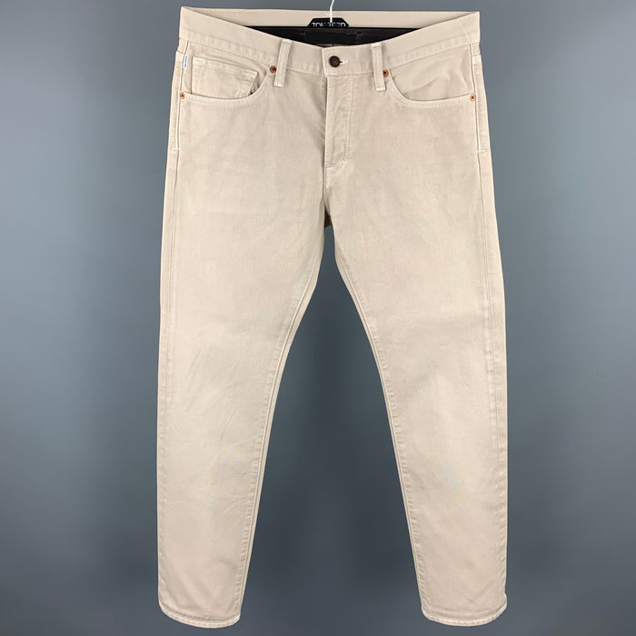 TOM FORD Size 31 Khaki Cotton Jean Cut Casual Pants